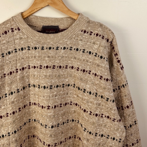 Vintage Cotton mix Grandpa Sweater - Crewneck - Oversized XL - Picture 7 of 7